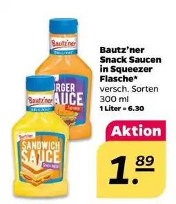NETTO Bautz’ner Snack Saucen in Squeezer Flasche Angebot