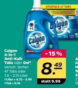 NETTO Calgon 4-in-1 Anti-Kalk Tabs oder Gel Angebot