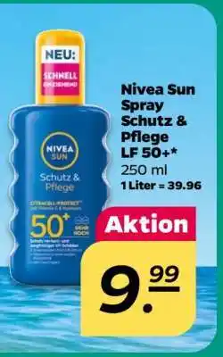 NETTO Nivea Sun Spray Schutz & Pflege LF 50+ Angebot