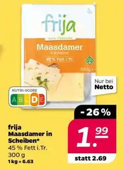 NETTO frija Maasdamer in Scheiben Angebot