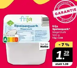 NETTO frija Speisequark Angebot