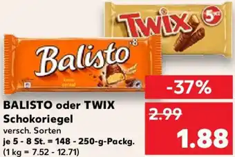Kaufland BALISTO oder TWIX Schokoriegel Angebot