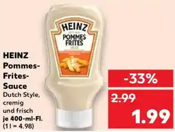 Kaufland HEINZ Pommes Frites Sauce Angebot