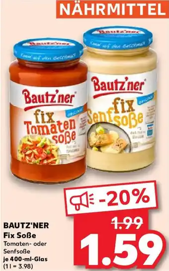 Kaufland BAUTZ'NER Fix Soẞe Angebot