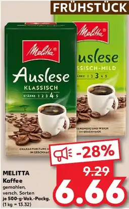 Kaufland MELITTA Kaffee Angebot