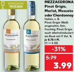 Kaufland MEZZACORONA Pinot Grigio, Merlot, Moscato oder Chardonnay Angebot