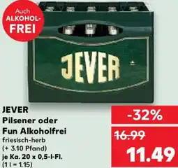 Kaufland JEVER Pilsener oder Fun Alkoholfrei Angebot