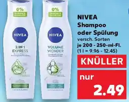 Kaufland NIVEA Shampoo oder Spülung Angebot