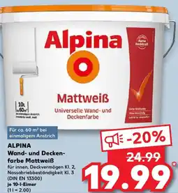 Kaufland ALPINA Wand- und Deckenfarbe Mattweiẞ Angebot