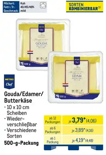 METRO METRO Chef Gouda/Edamer/ Butterkäse Angebot