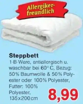 Jawoll Steppbett Angebot
