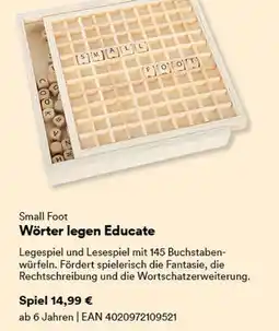Thalia Small foot wörter legen educate Angebot