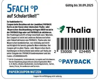 Thalia Payback 5fach °p Angebot
