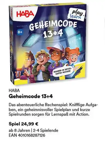 Thalia Haba geheimcode 13+4 Angebot