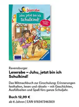 Thalia Ravensburger leserabe – juhu, jetzt bin ich schulkind! Angebot