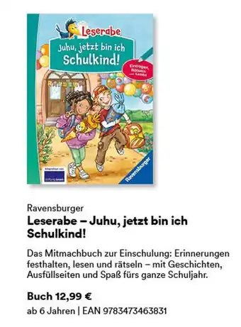 Thalia Ravensburger leserabe – juhu, jetzt bin ich schulkind! Angebot