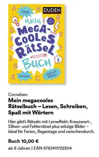 Thalia Cornelsen mein megacooles rätselbuch – lesen, schreiben, spaß mit wörtern Angebot