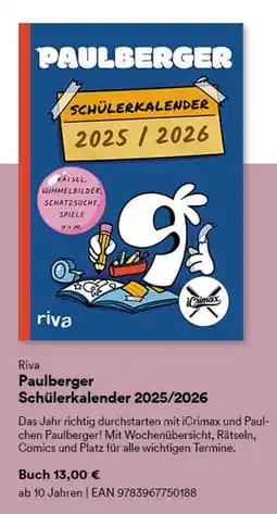Thalia Riva paulberger schülerkalender 2025/2026 Angebot