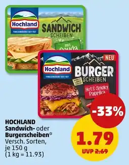 PENNY Hochland sandwich- oder burgerscheiben Angebot