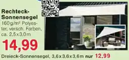 Jawoll Rechteck Sonnensegel Angebot