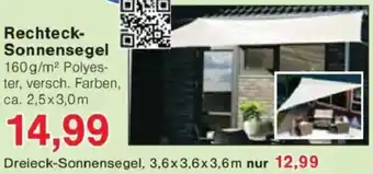 Jawoll Rechteck Sonnensegel Angebot