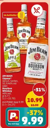 PENNY Jim beam liqueur oder bourbon whiskey Angebot