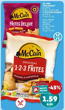 PENNY Mccain frites deluxe oder 1-2-3 frites original Angebot
