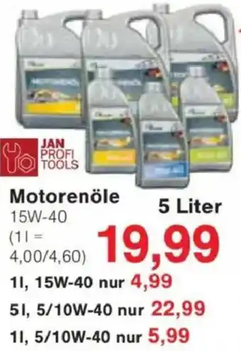 Jawoll JAN PROFI TOOLS Motorenöle Angebot