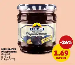 PENNY Mühlhäuser pflaumenmus original Angebot