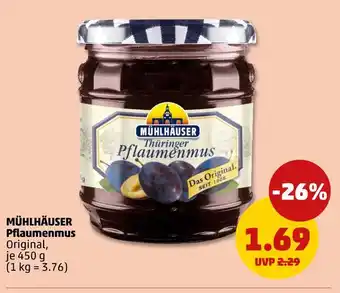 PENNY Mühlhäuser pflaumenmus original Angebot