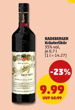 PENNY Radeberger kräuterlikör Angebot