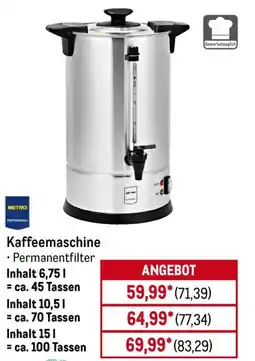 METRO METRO PROFESSIONAL Kaffeemaschine Angebot