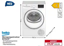 METRO beko Wärmepumpentrockner B3T41239 Angebot