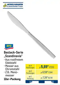 METRO aro Besteck-Serie „Scandinavia" Angebot