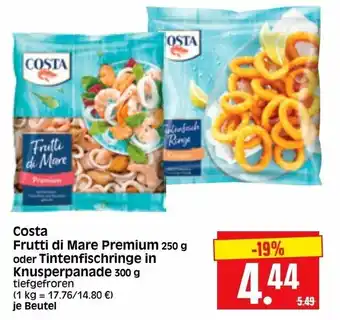 Edeka Herkules Costa Frutti di Mare Premium 250g oder Tintenfischringe in Knusperpanade 300g Angebot