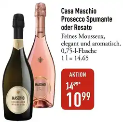 Galeria Markthalle Casa Maschio Prosecco Spumante oder Rosato Angebot