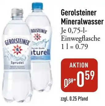 Galeria Markthalle Gerolsteiner Mineralwasser Angebot