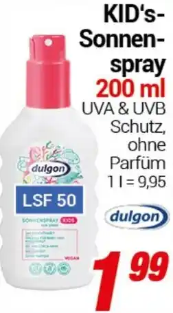 CENTERSHOP KID'S-Sonnen-spray Angebot