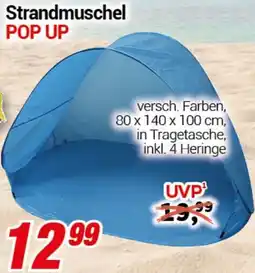 CENTERSHOP Strandmuschel POP UP Angebot