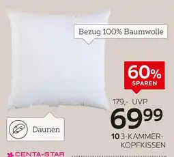 XXXLutz Centa-star 3-kammer-kopfkissen „golden glow“ Angebot