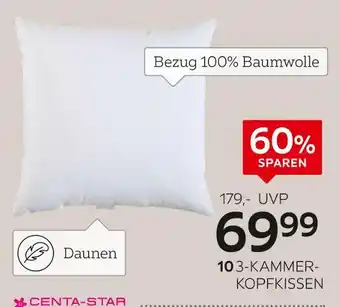 XXXLutz Centa-star 3-kammer-kopfkissen „golden glow“ Angebot