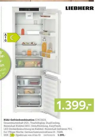 XXXLutz Leibherr kühl-gefrierkombination icnc5103 Angebot