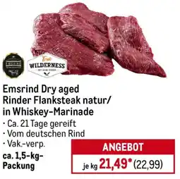 METRO Emsrind Dry aged Rinder Flanksteak natur/ in Whiskey-Marinade Angebot