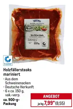 METRO Holzfällersteaks mariniert Angebot