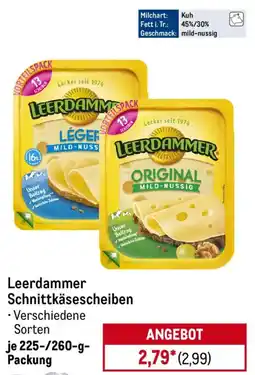 METRO Leerdammer Schnittkäsescheiben Angebot