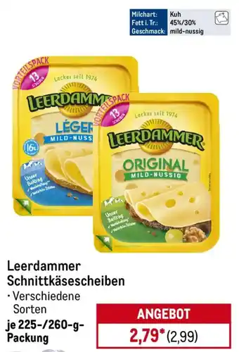 METRO Leerdammer Schnittkäsescheiben Angebot