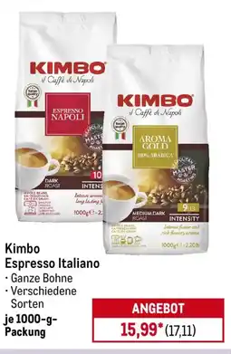 METRO Kimbo Espresso Italiano Angebot