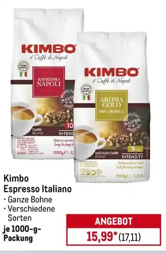 METRO Kimbo Espresso Italiano Angebot