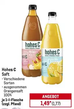 METRO Hohes C Saft Angebot
