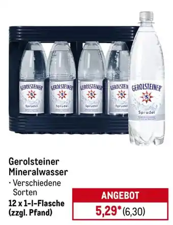 METRO Gerolsteiner Mineralwasser Angebot